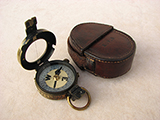 E. R. Watts 1912 Verner's Pattern MK VI marching compass with case 